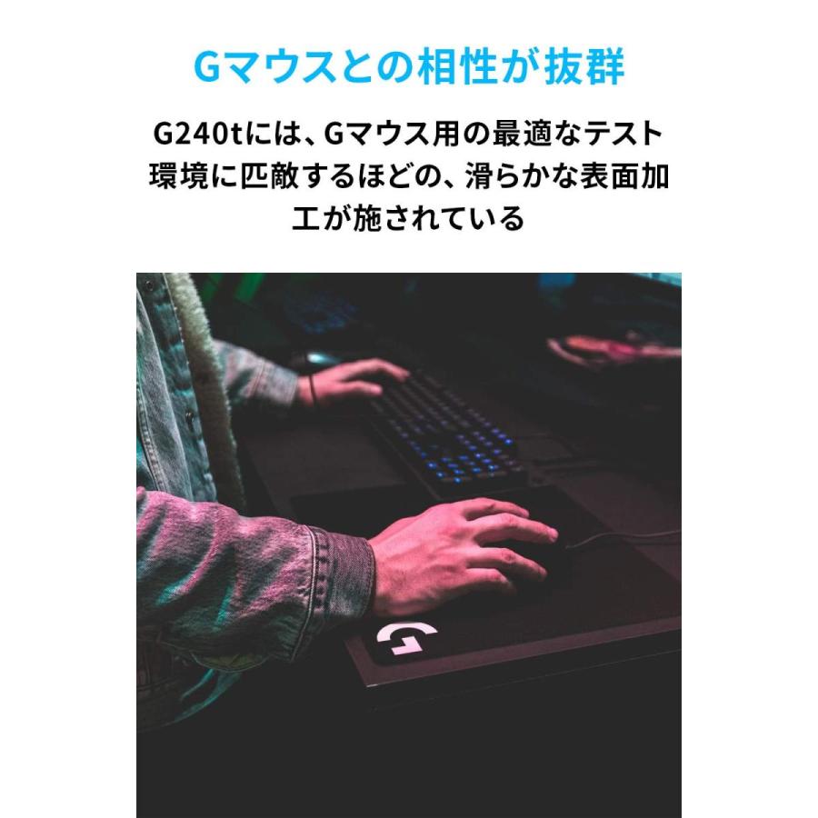 Logicool G ロジクール ゲーミングマウスパッド G240t マウスパッド 訳あり商品 クロス表面 標準サイズ 国内正規品 黒