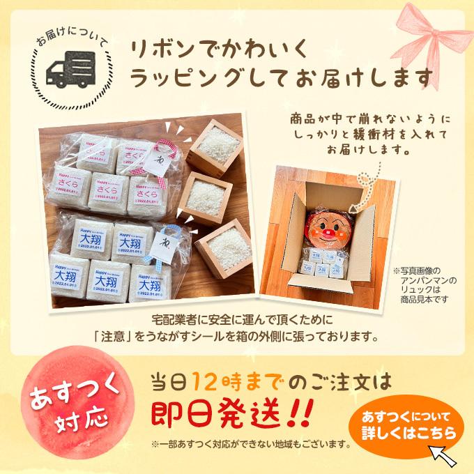 【送料無料】アンパンマン のリュック付 一升米 一生米の画像