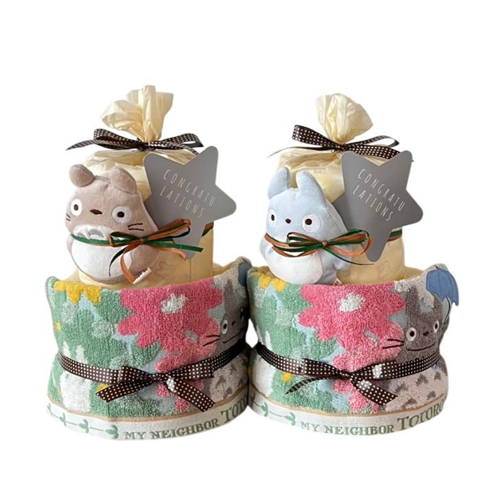 出産祝い おむつケーキ となりのトトロ タオル おもちゃ ぬいぐるみ