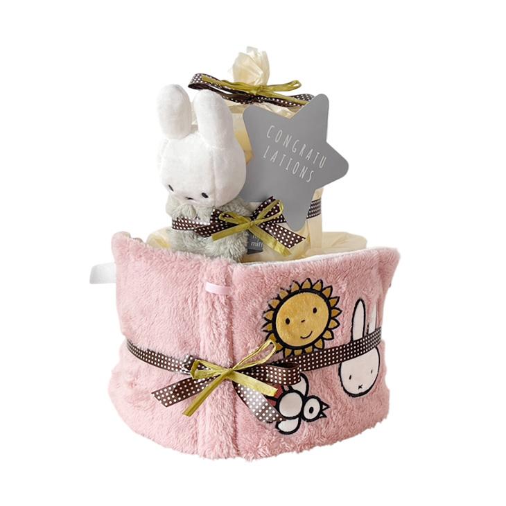 出産祝いにぴったりなオムツケーキ Miffy（ミッフィー） 出産祝い おむつケーキ タオル おもちゃ