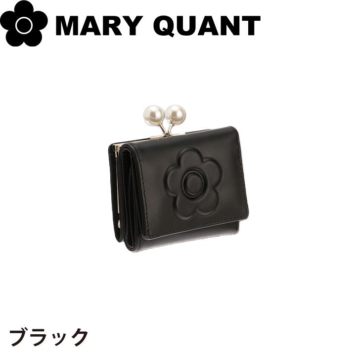 マリークワント マリクワ 財布 ウォレット ガマ口 ミニウォレット ギフト レディース 牛革 エンボスデイジーパール MARY QUANT｜smile-giftshop｜03