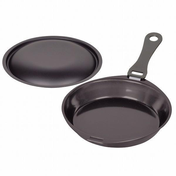 パール金属 ラクッキング鉄製蓋・ハンドル付丸型グリルパン16cm［HB