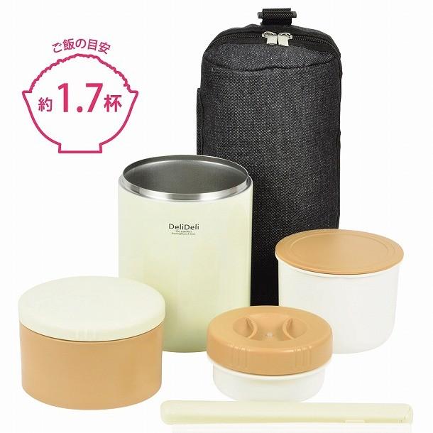 デリデリステンレスランチジャー１０５０バッグ付クリーム Hb 3312 住マイル 通販 Yahoo ショッピング