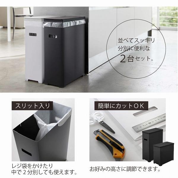 山崎実業 ゴミ箱2個ティッシュ2個セット