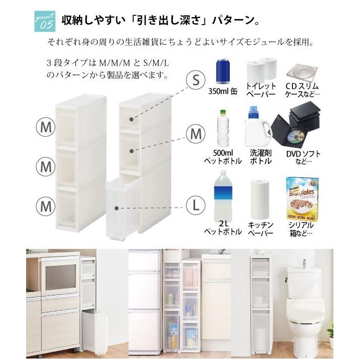 在庫処分」すきま収納 引出し / スキピタストッカー ワイド3段 W 在庫処分」すきま収納 引出し / スキピタストッカー ワイド3段 W