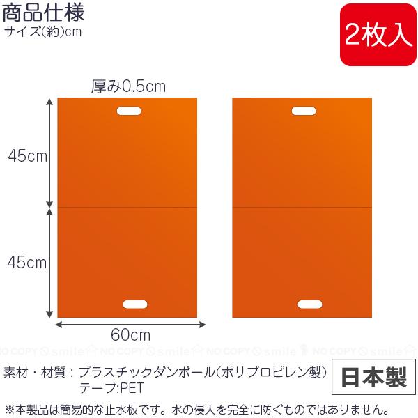 ハンネ　1204040天板以外防水板仕様 簡易止水板 2枚入 WSP-6045 「送料無料」/ 止水板 止水パネル
