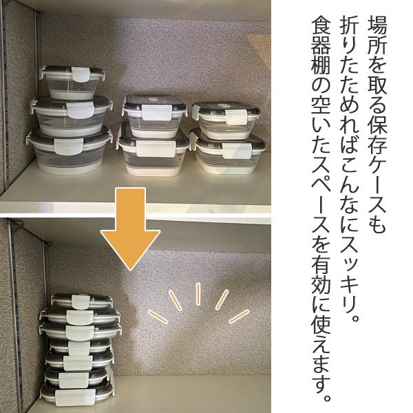 Felio たためるシリコン保存＆ランチボックス 角型700ml F21707 「ゆう