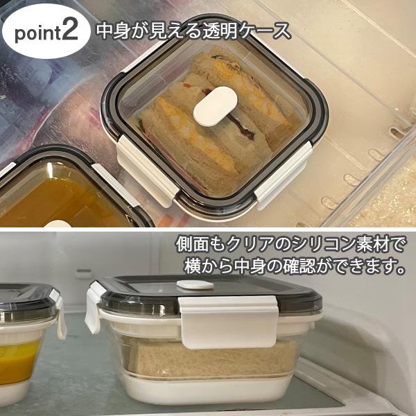 Felio たためるシリコン保存＆ランチボックス 角型700ml F21707 「ゆう
