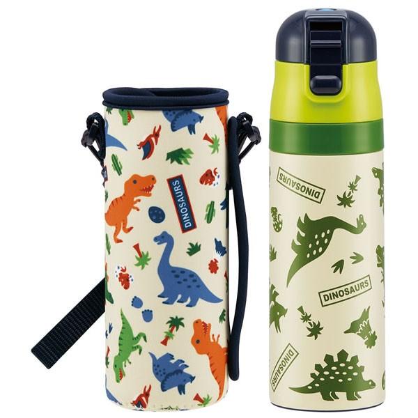 ロック付 ワンプッシュ ダイレクト ステンレスボトル 470ml ディノサウルス ウエット生地 ボトル カバー 子供用 水筒 軽量 保冷 直飲み 恐竜 スケーター 住マイル 通販 Yahoo ショッピング