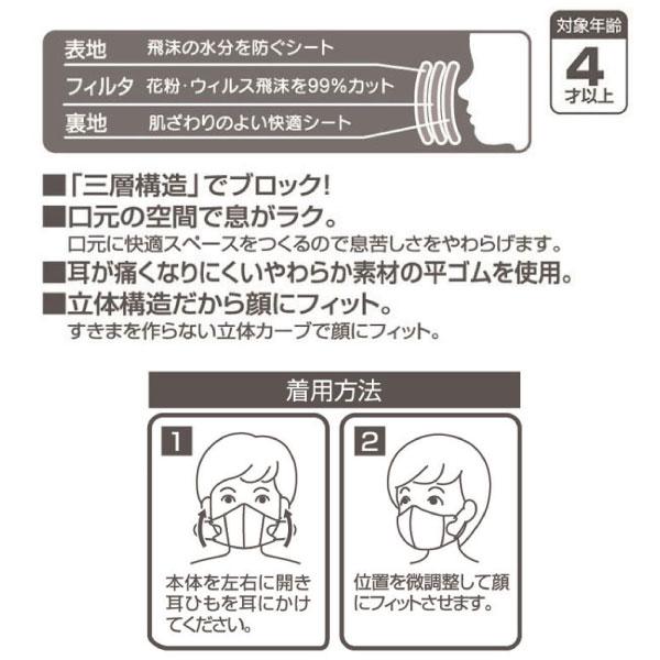 スケーター 子供立体マスク 4才〜 7枚入 「ポスト投函送料無料