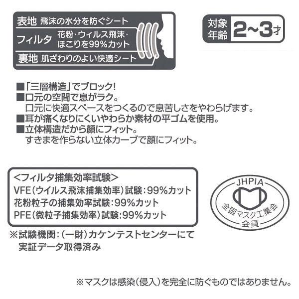 スケーター 子供立体マスク S 2〜3才用 7枚入 「ポスト投函送料無料