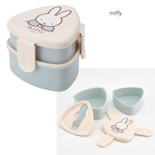 スケーター 抗菌 三角おにぎり用 ランチボックス 2段 フォーク付