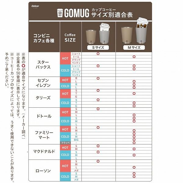 GO MUG M 460ml / コンビニ コーヒー 保温 保冷 ステンレス カップ カバー マグ ゴーマグ テイクアウト ホット アイス 結露 おしゃれ｜smile-hg｜07