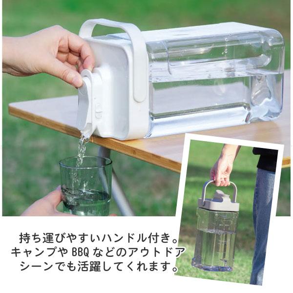 蓋付き水注 (三上 亮 作) 未使用 新品同様 uca 冷蔵庫に入れたまま注げるジャグ MEGA TANK 3.5L / 冷蔵庫 置き型