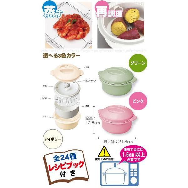 グルメ三昧 レシピブック付き / 電子レンジ 調理器 一台5役 煮る 蒸す
