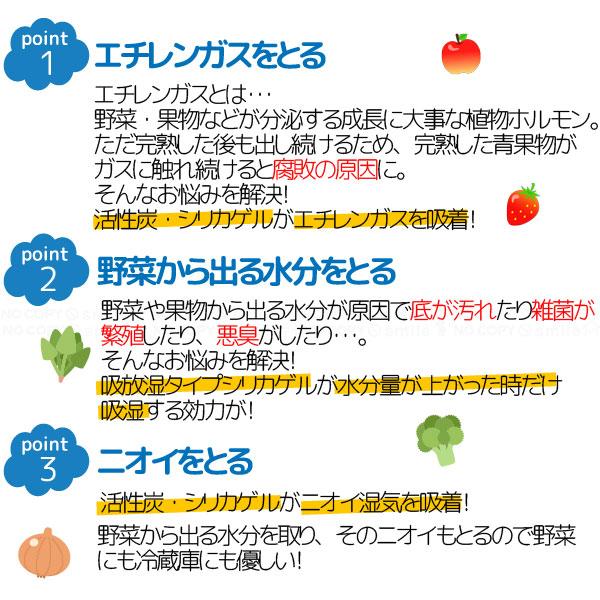 野菜室シート ２枚入 FP-409 「ポスト投函送料無料」/ 冷蔵庫 シート 野菜室 新鮮 脱臭 吸湿 汚れ防止 敷くだけ カットOK 活性炭 シリカゲル 日本製｜smile-hg｜03