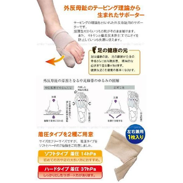 外反母趾足楽サポーター /左右兼用1枚入 送料200円 メール便 : 住
