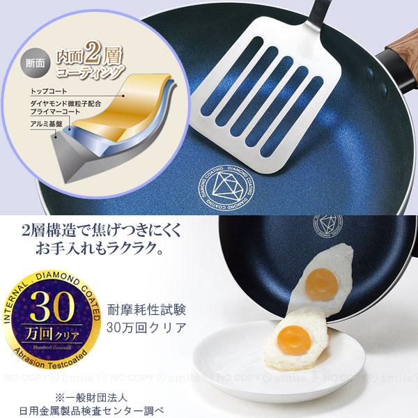 フライパン 6cm深さ 焼きムラ少ない*3 Amazon | Queen Sense 分割 仕切り付き 目玉焼き IH対応