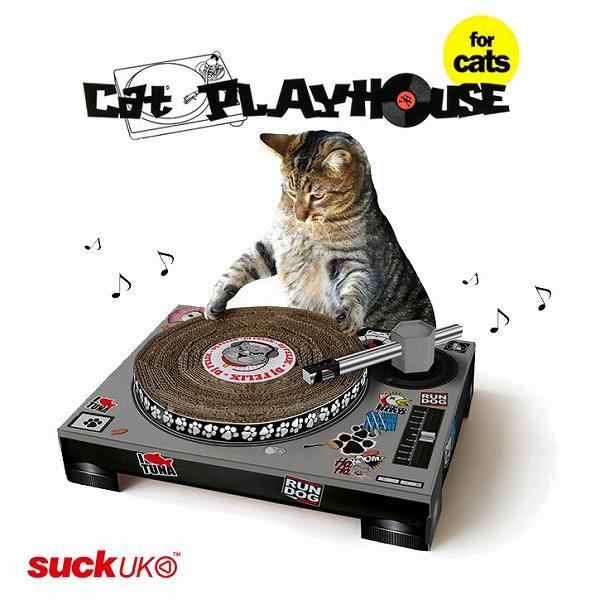キャットスクラッチャー DJ「送料無料」/ 猫 爪とぎ おもしろ ターン