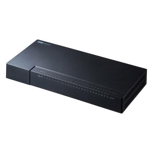 サンワサプライ LAN-GIGAP2402BK ギガビット対応 スイッチングハブ(24ポート・マグネット付き）
