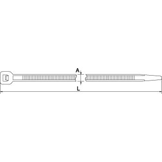 HellermannTyton（ヘラマンタイトン） AB450-W ABタイ 黒 耐候 屋外用