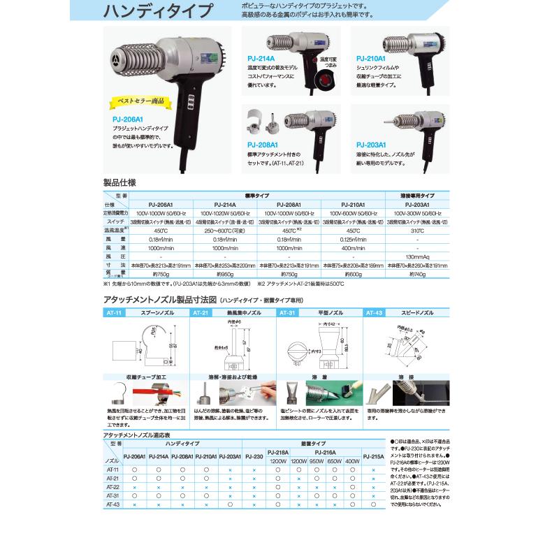 SURE 石崎電機製作所 PJ-214A プラジェット 熱風機ハンディタイプ