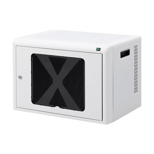 【メーカー直送品・個人宅配送不可】サンワサプライ CAI-CAB44W ノートパソコン、タブレット充電キャビネット(10台収納)