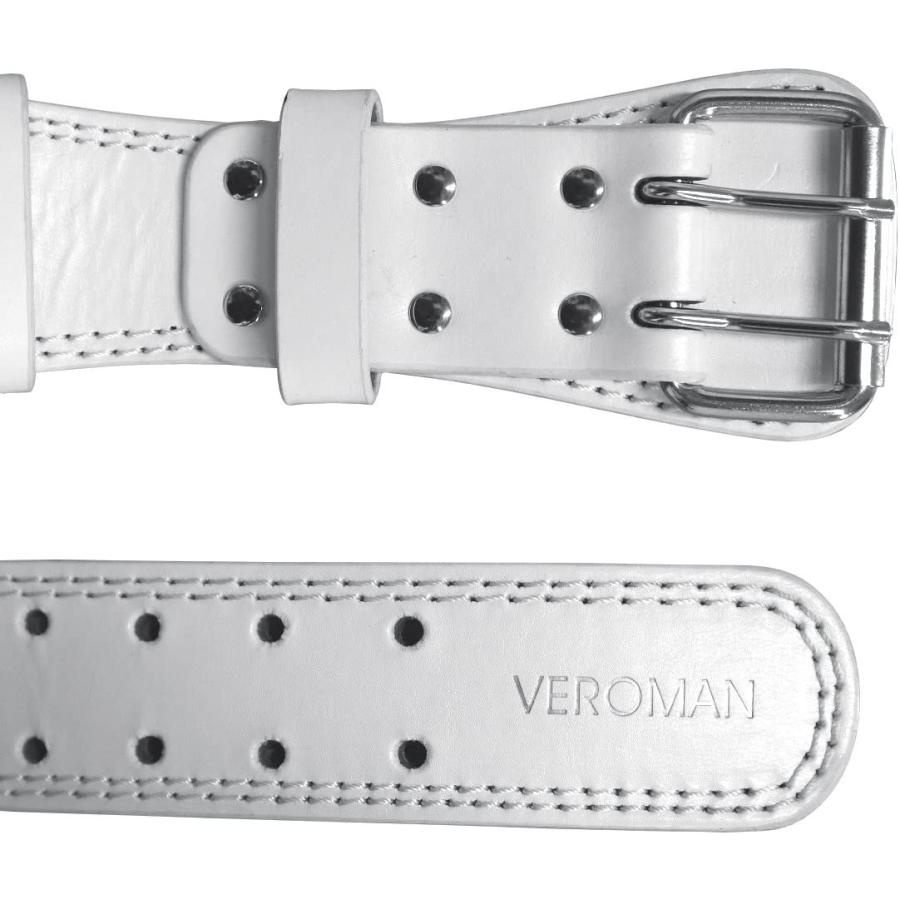 最大 Offクーポン Veroman トレーニングベルト レザー ウエイト リフティングベルト メンズ 白 ホワイト ウエスト62 96cm Supplystudies Com