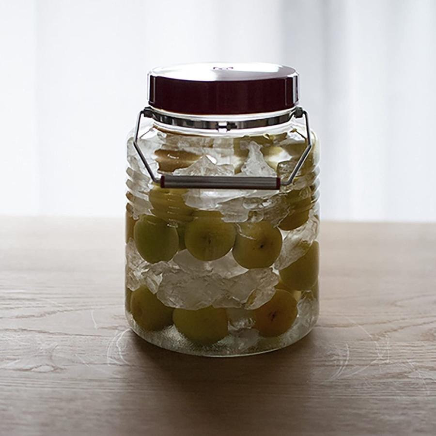 オンラインショップ ガラス 保存瓶 アデリア クリア 711 日本製 レードル付き 3l 梅びん 復刻 食品保存容器 Www Ellepiserramenti It