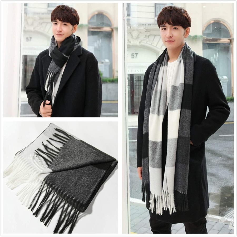 Yimihuasha マフラー メンズ カシミヤライク チェック柄 大判ストール メンズマフラー 男性用 厚手 男女兼用 クリスマスプレゼン スマイルlabo 通販 Yahoo ショッピング