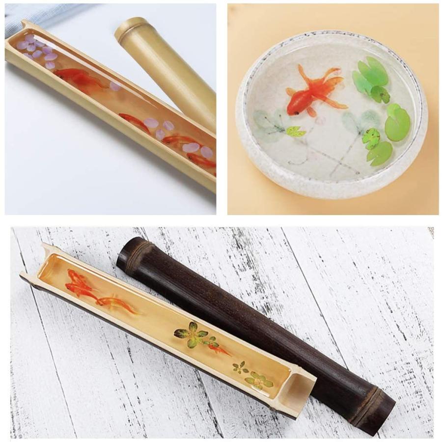 レジン 封入素材 フィルム シート 金魚イラスト 夏 和風金魚鉢 水草 浮草 桜 花びら スマイルlabo 通販 Yahoo ショッピング