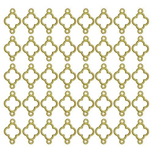 ミニレジン枠 空枠 Muncvy フレーム パーツ ゴールド 40個 セット Uvクラフト 大量 カン付き クローバー 四つ葉 セッティング スマイルlabo 通販 Yahoo ショッピング