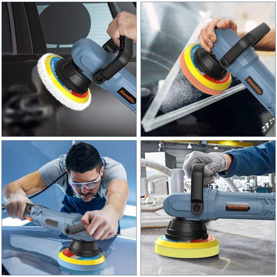 最適な価格 Handife ポリッシャー コード式 1100w強力モーター 平型スポンジ 仕上げパフ 研磨機 操作簡単 六級変速 車磨き 研磨パッド付き 売れ筋 Www Hindikhabar Com