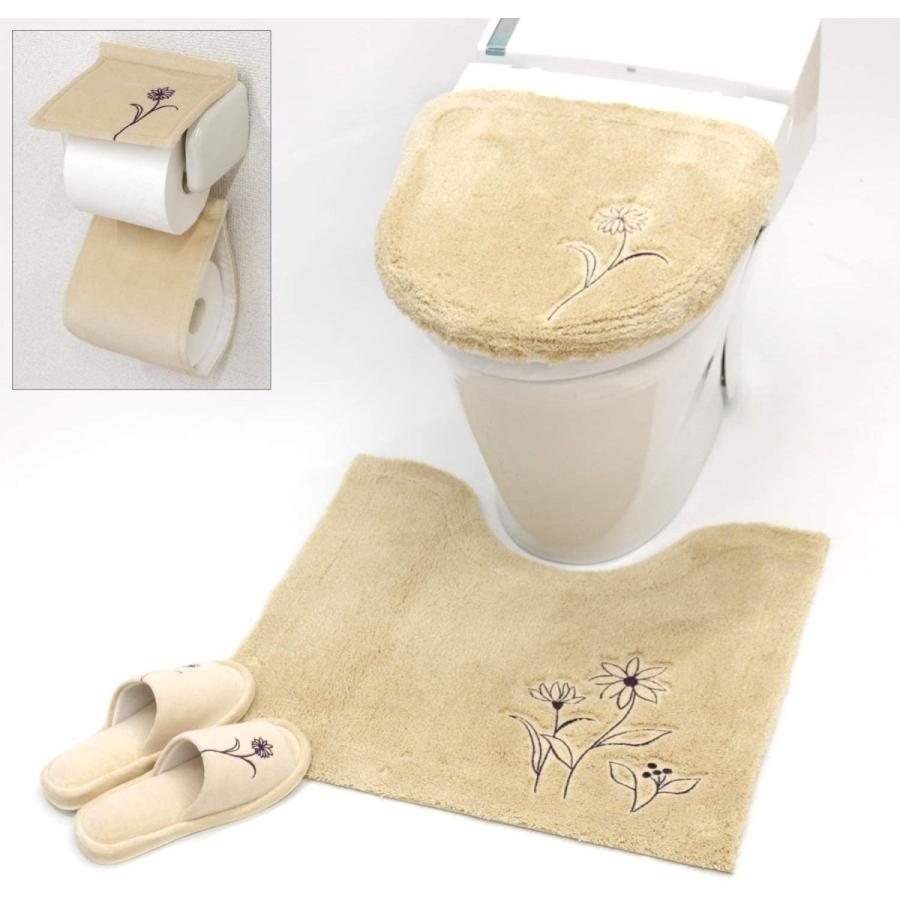 スウェイ 洗浄便座ふたカバー トイレマット スリッパ ペーパーホルダーカバー 4点セット ベージュ 人気新品 スウェイ 洗浄便座ふたカバー トイレマット スリッパ ペーパーホルダーカバー 4点セット ベージュ 人気新品