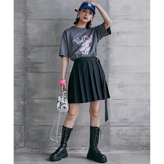 SMILELAND 大きいサイズ レディース スカート プリーツミニ