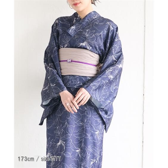 大きいサイズ レディース 浴衣・甚平 高身長 ワンピース浴衣3点