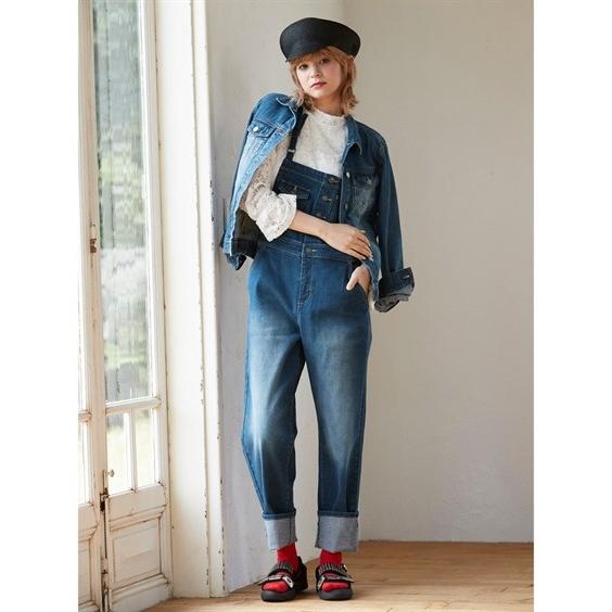 L-10L 綿100％デニムジャケット gジャン ジージャン 女性 春 秋 デニム