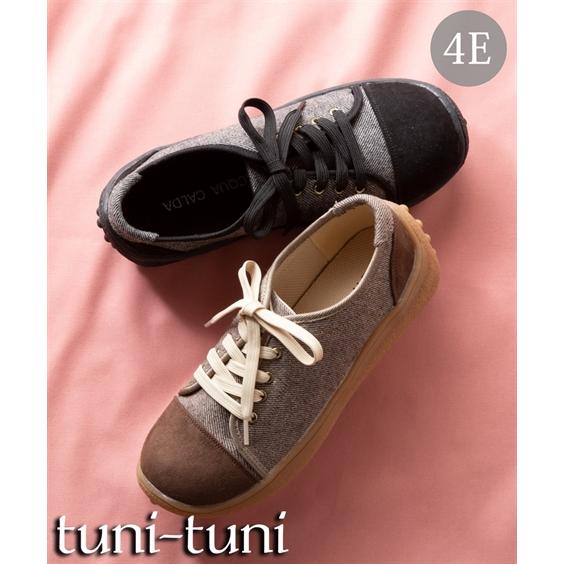 つま先ゆったりスニーカー 低反発中敷 ワイズ４ｅ 靴 シューズ 大きなサイズ 30代 40代 50代 女性 大きいサイズ レディース 痛くない 外反母趾 Zzy4i18d0143 Tuni Tuni Yahoo 店 通販 Yahoo ショッピング