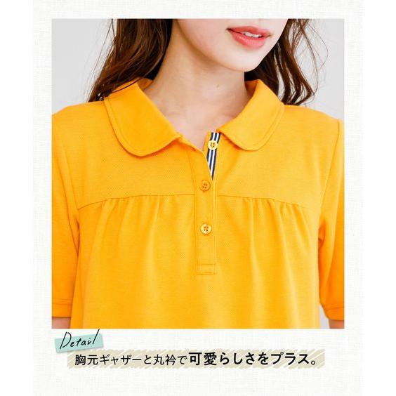 SMILELAND 吸汗速乾・UVカット半袖ポロチュニック ポロシャツ SMILELAND 吸汗速乾・UVカット半袖ポロチュニック ポロシャツ