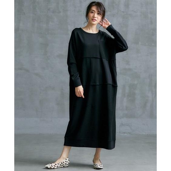 Ll 10l Moode パッチワーク裏毛ロングワンピース モード カジュアル 長袖 クルーネック 丸首 ゆったり ロング丈 体型カバー 30代 40代 50代 女性 秋 春 Zzy4ia0301 Tuni Tuni Yahoo 店 通販 Yahoo ショッピング