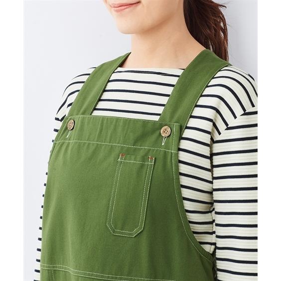 L 10l 大きいサイズ ワンピースみたいにすっぽり着られるサロペット風エプロン トップス 30代 40代 50代 女性 春 秋 大きいサイズ レディース Zzy4i21a0116 Smileland Yahoo 店 通販 Yahoo ショッピング