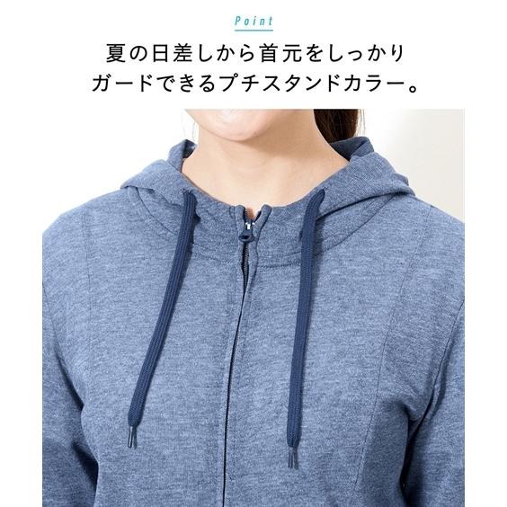 トップス チュニック 大きいサイズ １２分袖綿混うすカルパーカー ｕｖカット 吸汗速乾 抗菌防臭 毛玉 新作販売