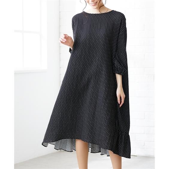 大きいサイズ ダブルガーゼドット風柄ロングワンピース Otonasmile オトナ 大人 ワンピース 30代 40代 50代 女性 夏 春 秋 レディース 送料無料 Zzy4i21b0294 Smileland Yahoo 店 通販 Yahoo ショッピング