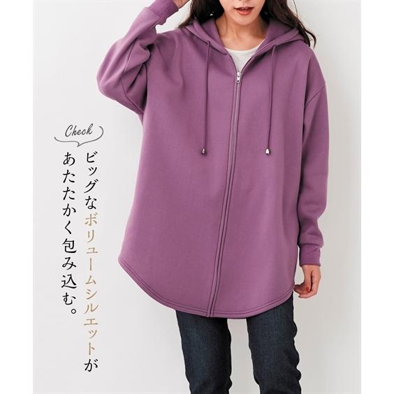 大きいサイズ 裏起毛ビッグシルエットパーカー トップス 30代 40代 50代 女性 冬 春 秋 大きいサイズ レディース|smile-land-by-nissen|04
