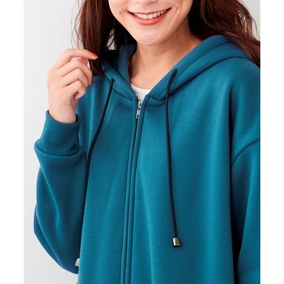 大きいサイズ 裏起毛ビッグシルエットパーカー トップス 30代 40代 50代 女性 冬 春 秋 大きいサイズ レディース|smile-land-by-nissen|05