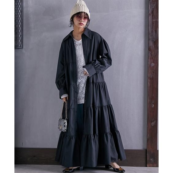 SMILELAND 大きいサイズ レディース ワンピース ティアード