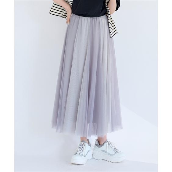 スカート 大きいサイズ ２色重ねロング丈カラーチュールスカート｜smile-land-by-nissen｜11