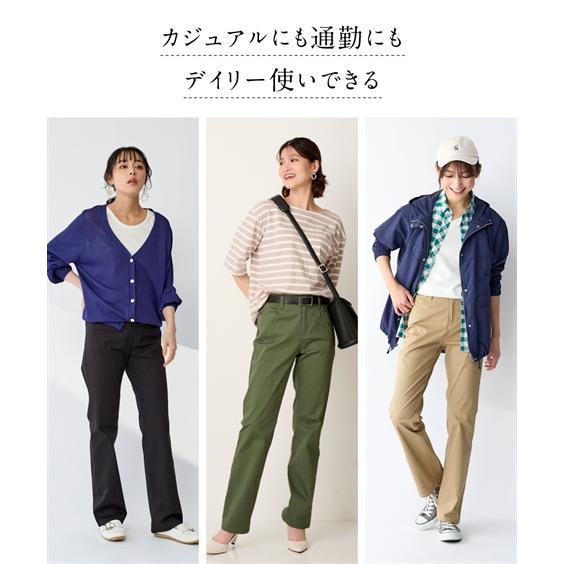 パンツ 大きいサイズすごのびストレッチライトチノストレートパンツ（ゆったり太もも）（選べる3レングス）｜smile-land-by-nissen｜14