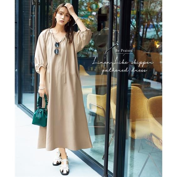 ワンピース Smile*size120 SMILELAND 大きいサイズ レディース ワンピース リネンライク
