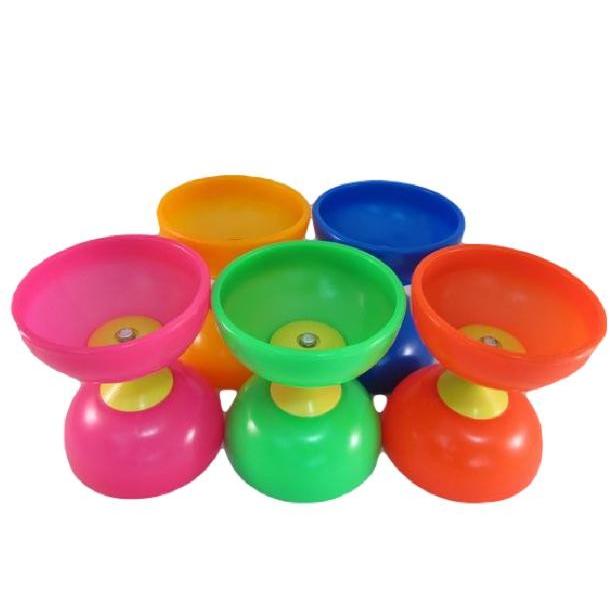 中国コマ ディアボロ 5色 / ヨーヨー ジャグリング オレンジ ピンク